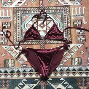 Bikini Swimsuit Burgundy